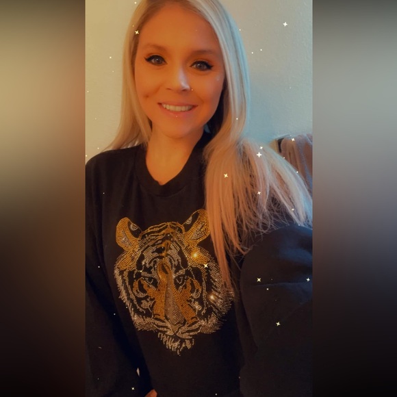 ☃️BOGO50%☃️🆕🖤EXPRESSED SOCIETY: BLACK Stone Tiger Crew Neck Sweatshirt SMALL - Picture 8 of 13